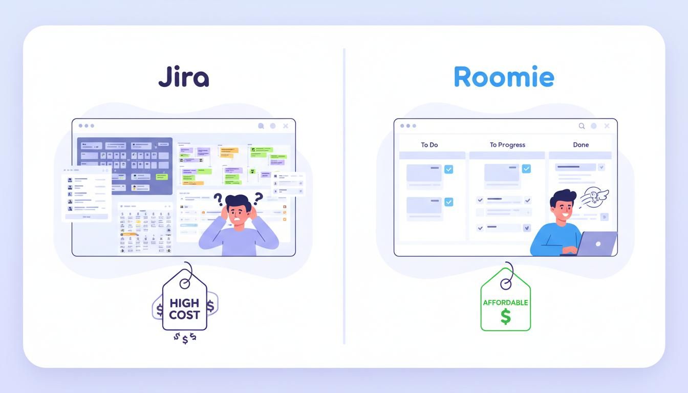roomie workspace app as jira alternative