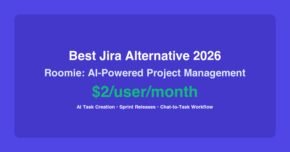 Featured image for Best Jira Alternative for 2026: Why Roomie Outperforms at a Fraction of the Cost